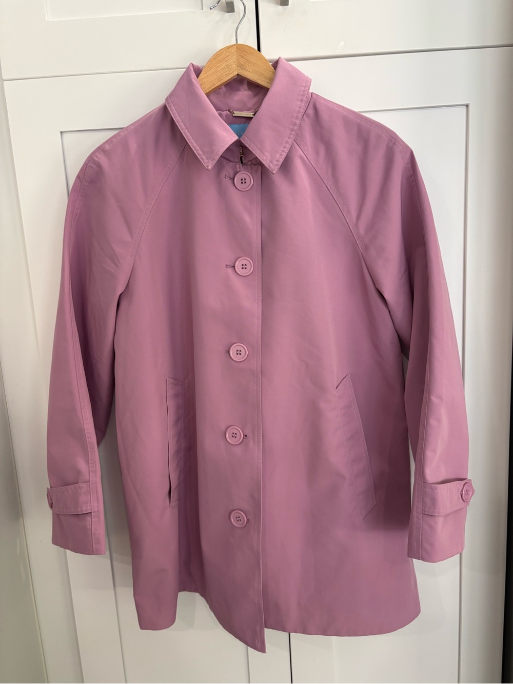 Draper James Mauve Button-Front Trench Coat